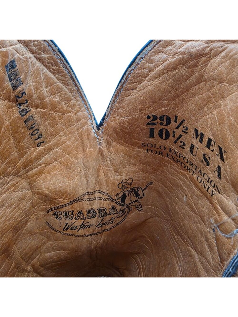 Vintage 10.5 Russel’s Viper Natural Snakeskin Cuadra Exotic Cowboy Western Boots - Picture 7 of 16